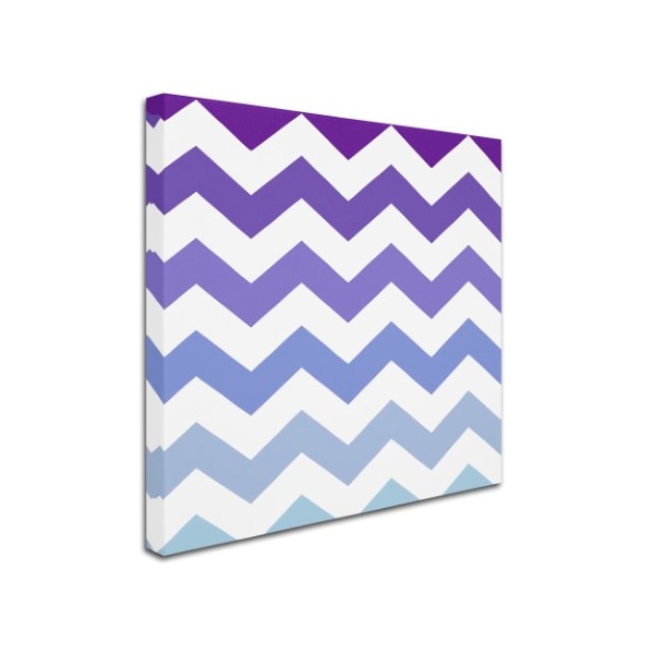 Color Bakery 'Purple-Blue Chevron' Canvas Art,18x18